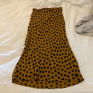Madewell Animal Spot Midi Slip Skirt
